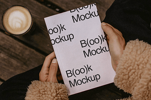 Book in Hands Mockup // 001