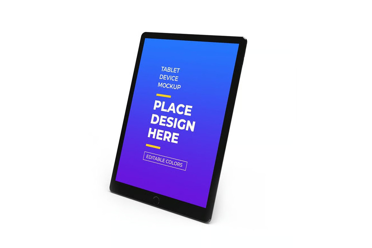 Tablet Device Mockup Template Set, an iPad Mockup by DesignRushMarket (Photo 9 of 11)