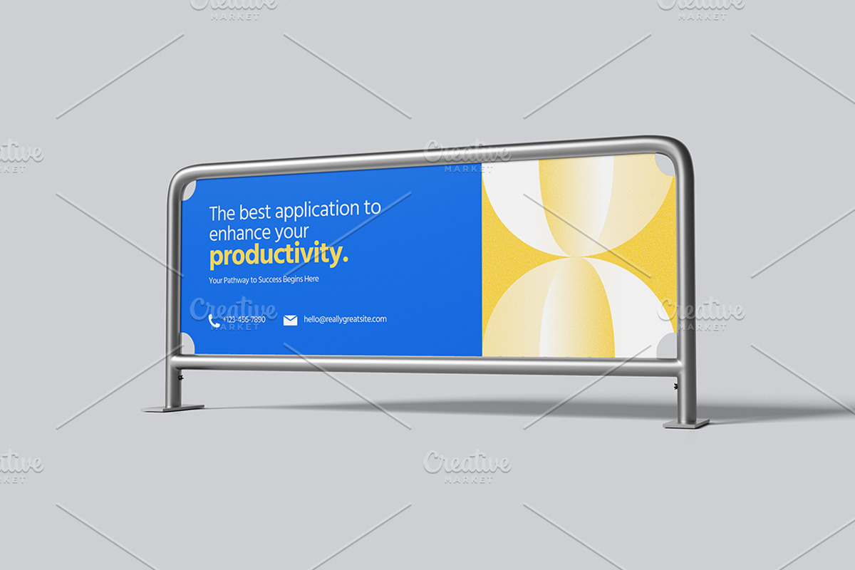 Barrier Fence Banner Mockup, a Merchandise Mockup by Gatamotion (Photo 5 of 5)
