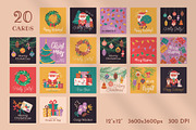 Retro Cheer: 40 Christmas Wall Art, a Seasonal Illustration by IuliiaSavko (Thumbnail 10 of 11)