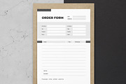 Minimal Order form | Word & InDesign, a Stationery Template by HiveArts (Thumbnail 3 of 3)