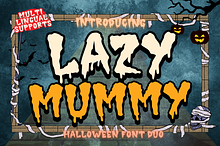 Lazy Mummy is a Duo Halloween font