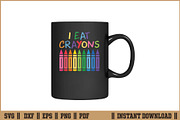 I Eat Crayons Funny Quote Design SVG, a Work Illustration by Handy Arts Studio (Thumbnail 3 of 3)