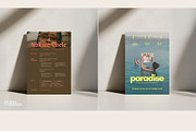 Paper Poster Card Mockup | Branding, a Books & Magazine Mockup by momomockps (Thumbnail 4 of 7)