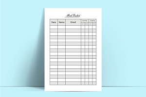 Mail Checklist Log Book KDP Interior