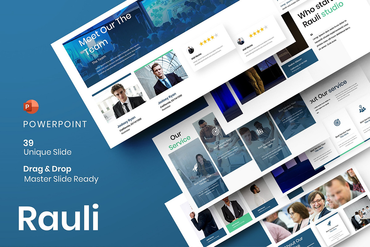 Rauli  – Business PowerPoint Templat, a Presentation Template by Dens Creative Studio (Photo 1 of 6)