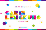 Garis Lengkung - Colorful Font, a Font by PutraCetol Studio (Thumbnail 1 of 8)