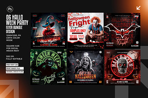 06 Halloween Flyer Bundle, a Flyer Template by Shajib Shikder
