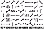Wrench Tool Silhouette Vector Bundle, an Illustration by Amazin_art (Thumbnail 1 of 48)