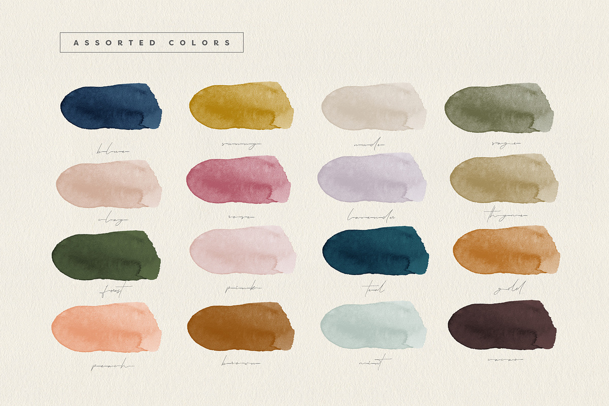 Brush Strokes in 17 Modern Colors, a Texture Graphic by Basia Stryjecka (Photo 11 of 21)