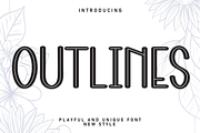 Outlines | Script Font, a Script Font by Scratchones (Thumbnail 1 of 8)