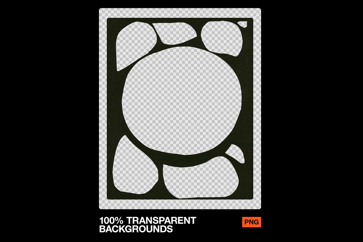 Organic Frames - Hand Cut Frame PNGs, a Texture Graphic by BLKMARKET© (Photo 5 of 7)