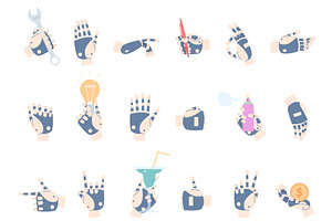 Robot arm gestures. Technologies, a Technology Illustration by LadadikArt