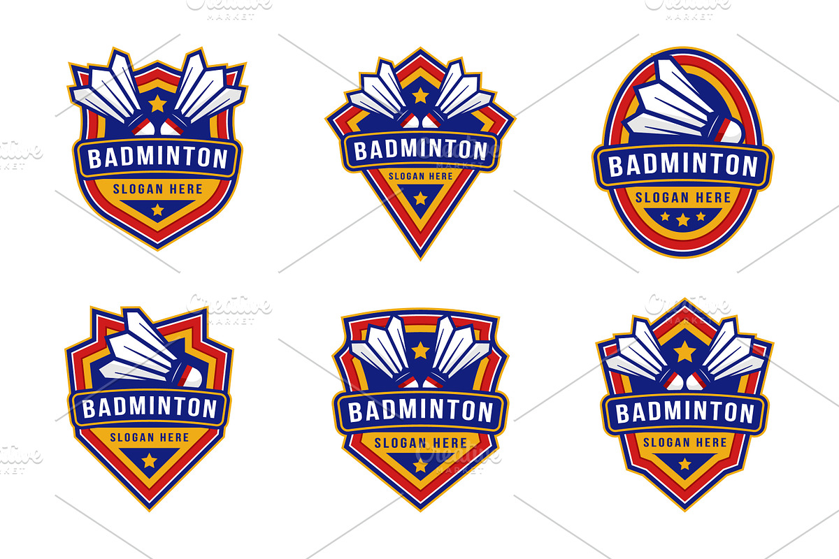 badminton badge logo design, a Branding & Logo Template by Abdul Aris (Photo 2 of 2)