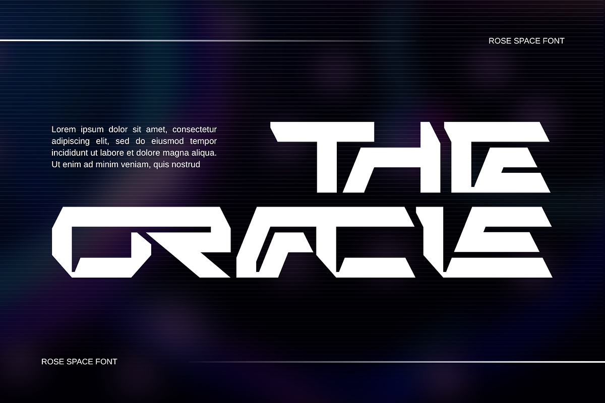 Rose Space - Futuristic Font, a Sans Serif Font by 177Studio (Photo 5 of 8)