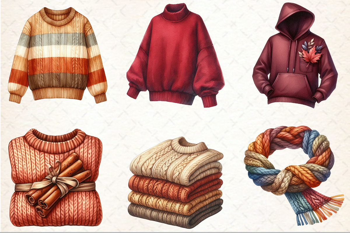 Sweater Weather Fall Clipart, an Illustration by Rose Art (Photo 3 of 5)
