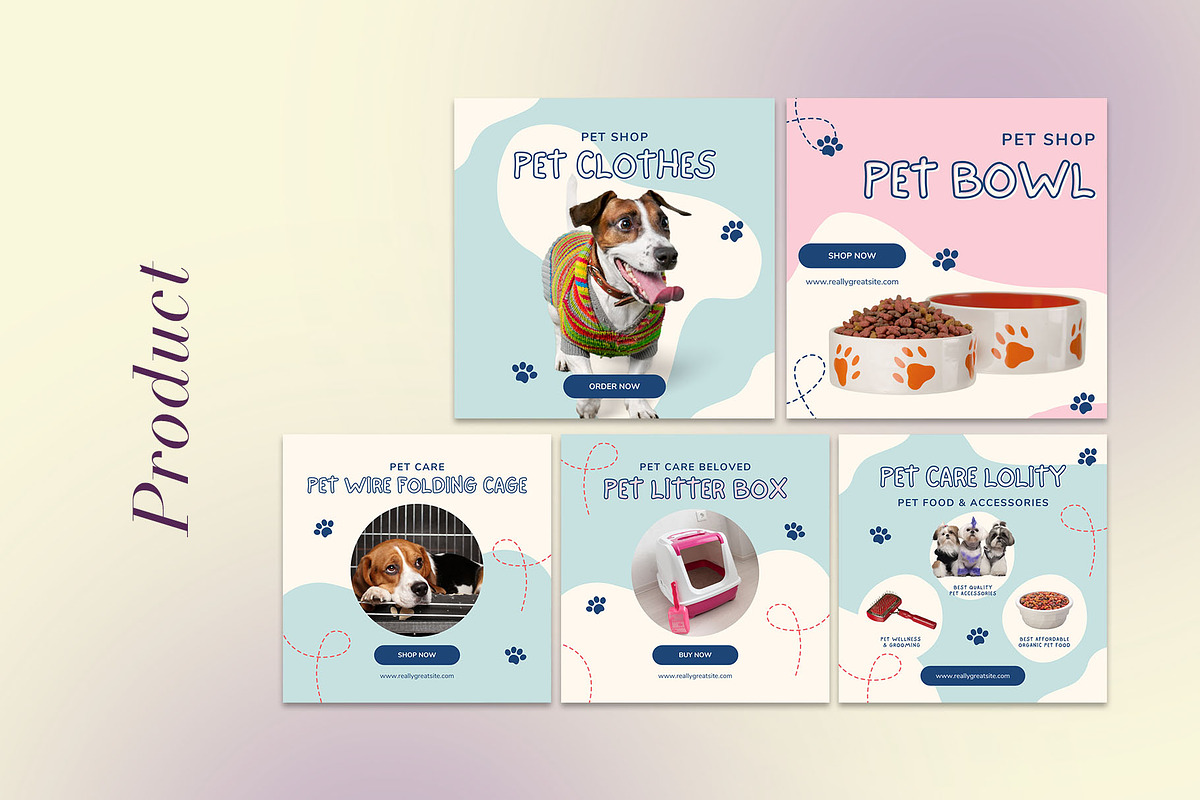Pet Shop Instagram | CANVA Template, a Social Media Template by Azruca (Photo 8 of 17)