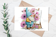 Whimsical Spring Gnome Clipart PNG, an Illustration by Canvas Craft (Thumbnail 6 of 7)
