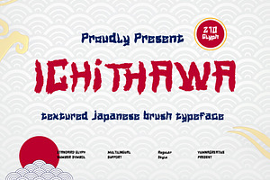 Ichithawa - Textured Japanese Font, a Handwritten Font by Dhabee