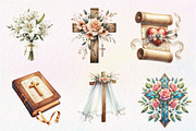 Watercolor Christian Wedding Clipart, an Illustration by CreationArt (Thumbnail 4 of 5)