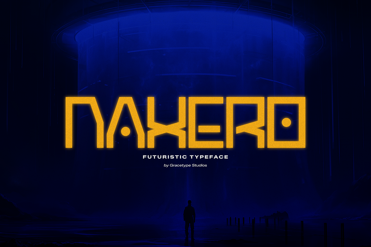 Naxero | Futuristic Typeface, a Sans Serif Font by gracetype_studio (Photo 1 of 12)