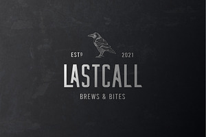 Raven Illustration Logo Template