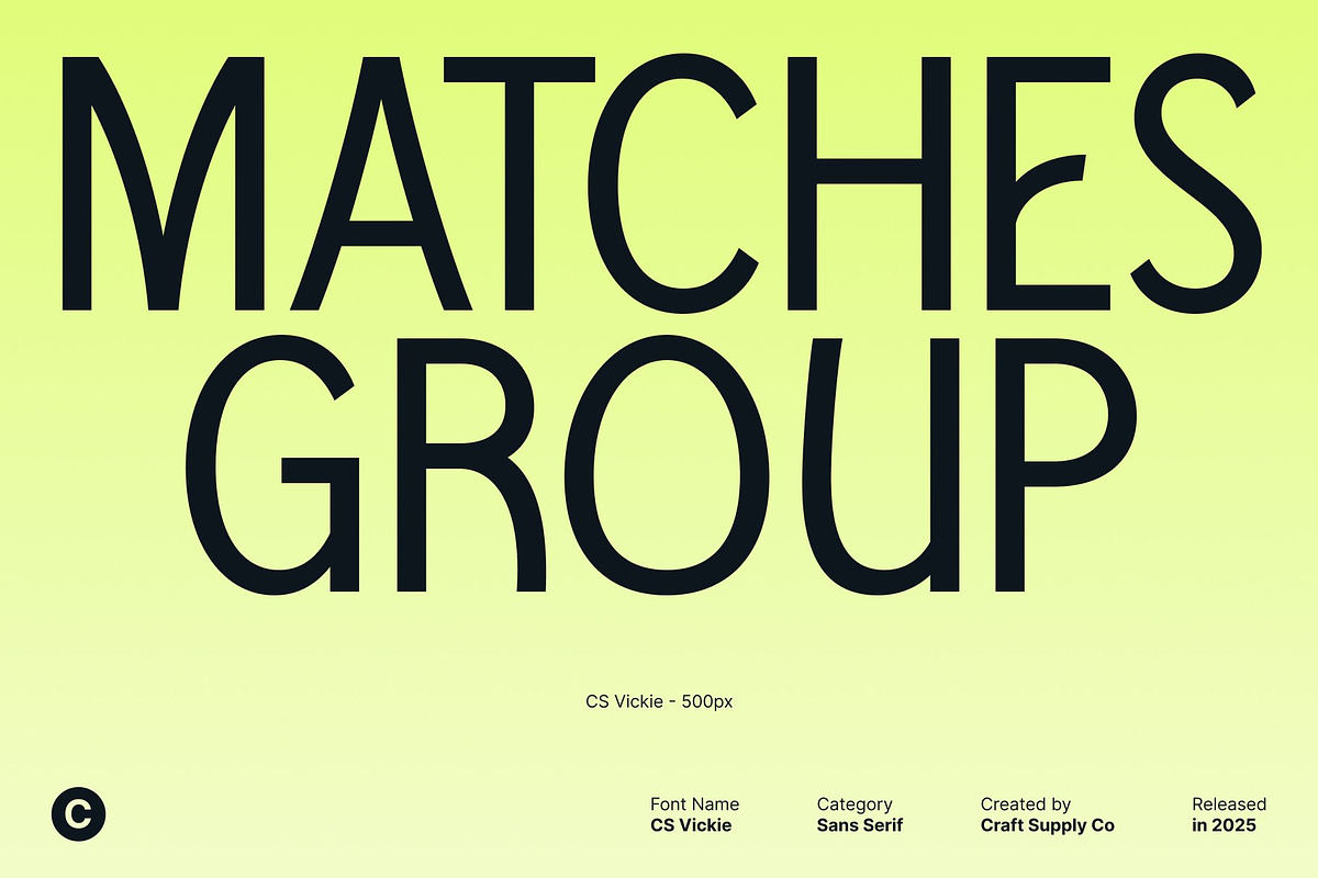 CS Vickie – Sans Serif Typeface, a Sans Serif Font by Craft Supply Co. (Photo 2 of 8)