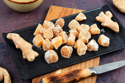 candied ginger pieces, a Food & Drink Photo by MLunov MLunov