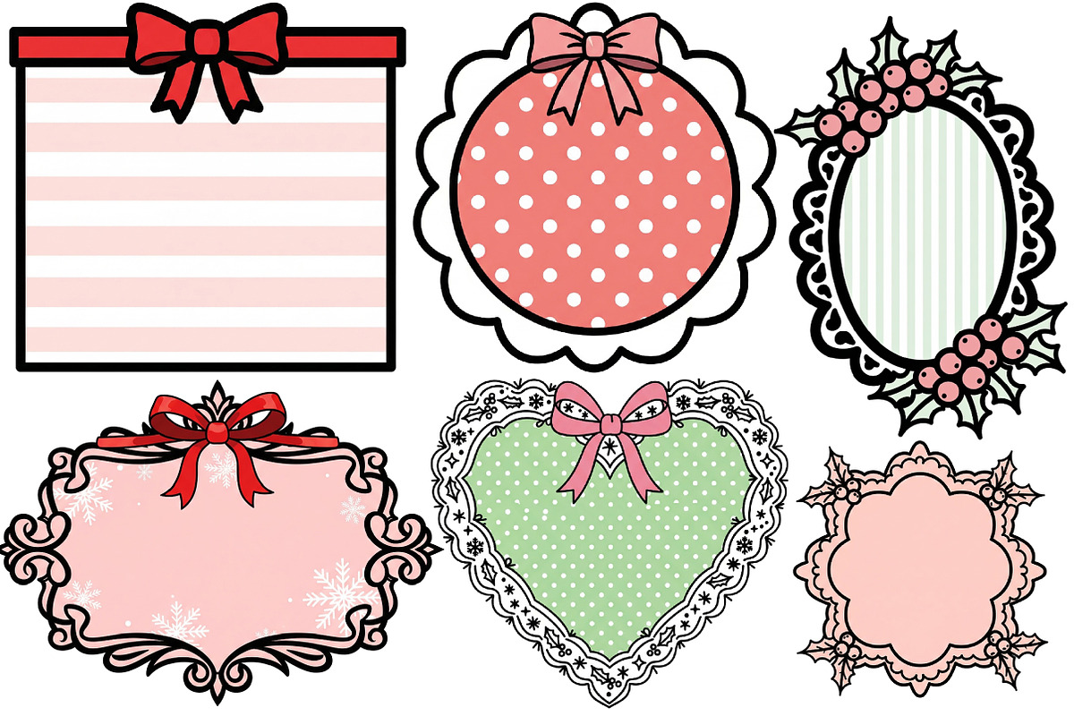 Christmas Coquette Wall Art Frame Bu, an Illustration by Daily.Designs (Photo 4 of 4)