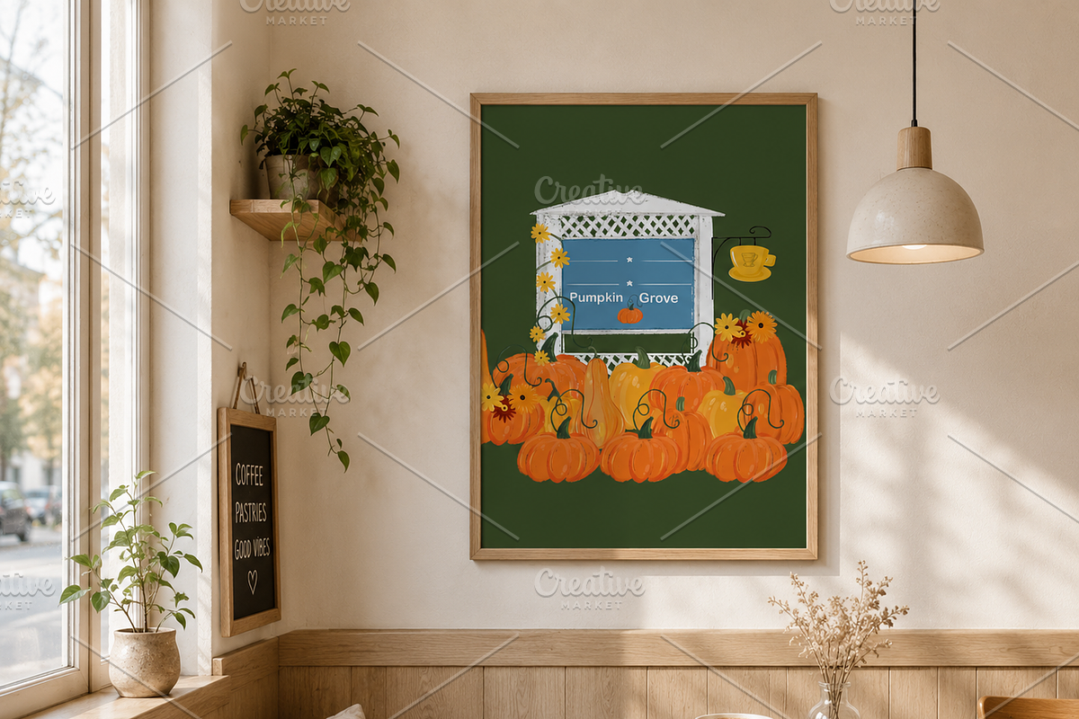 Fall Vibe digital Wall Art Poster, a Decorative Illustration by Oleksandra Illustrates (Photo 4 of 6)