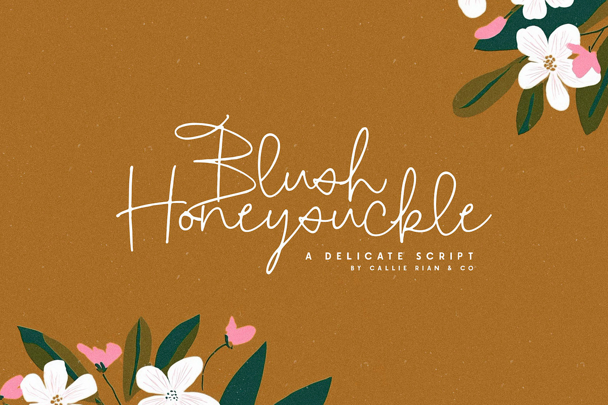 Blush Honeysuckle Script Font, a Script Font by Callie Rian & Co. (Photo 1 of 10)