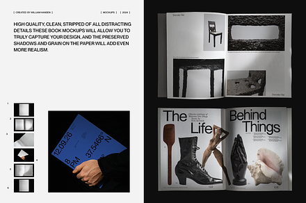 6 Book Mockups, a Books & Magazine Mockup by William Hansen