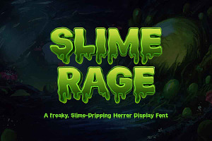 Slime Rage - Horror Display Font, a Sans Serif Font by Brand_Hero