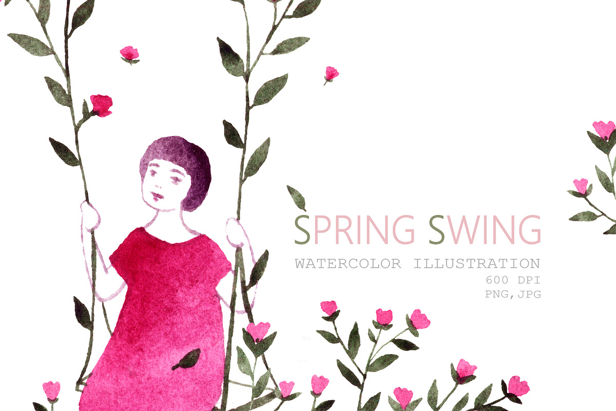 Spring swing, an Illustration by Knysh Ksenya (Photo 2 of 5)