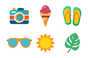 Summer Sale Travel Icons