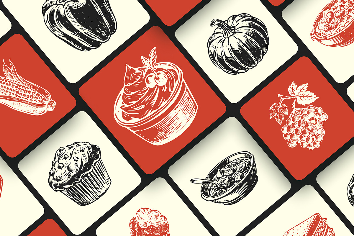 Vintage Food Illustration Set, a Food Illustration by Creative Stall (Photo 6 of 8)