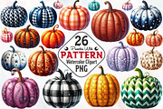 Pumpkin with Pattern Clipart, an Illustration by RobertsArt (Thumbnail 1 of 5)