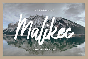 Malikec | Mono Script Font, a Script Font by Vunira