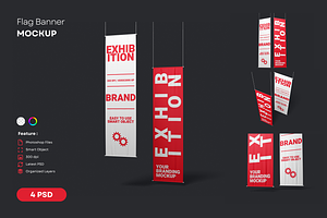 Exhibition Flag Banner Mockup