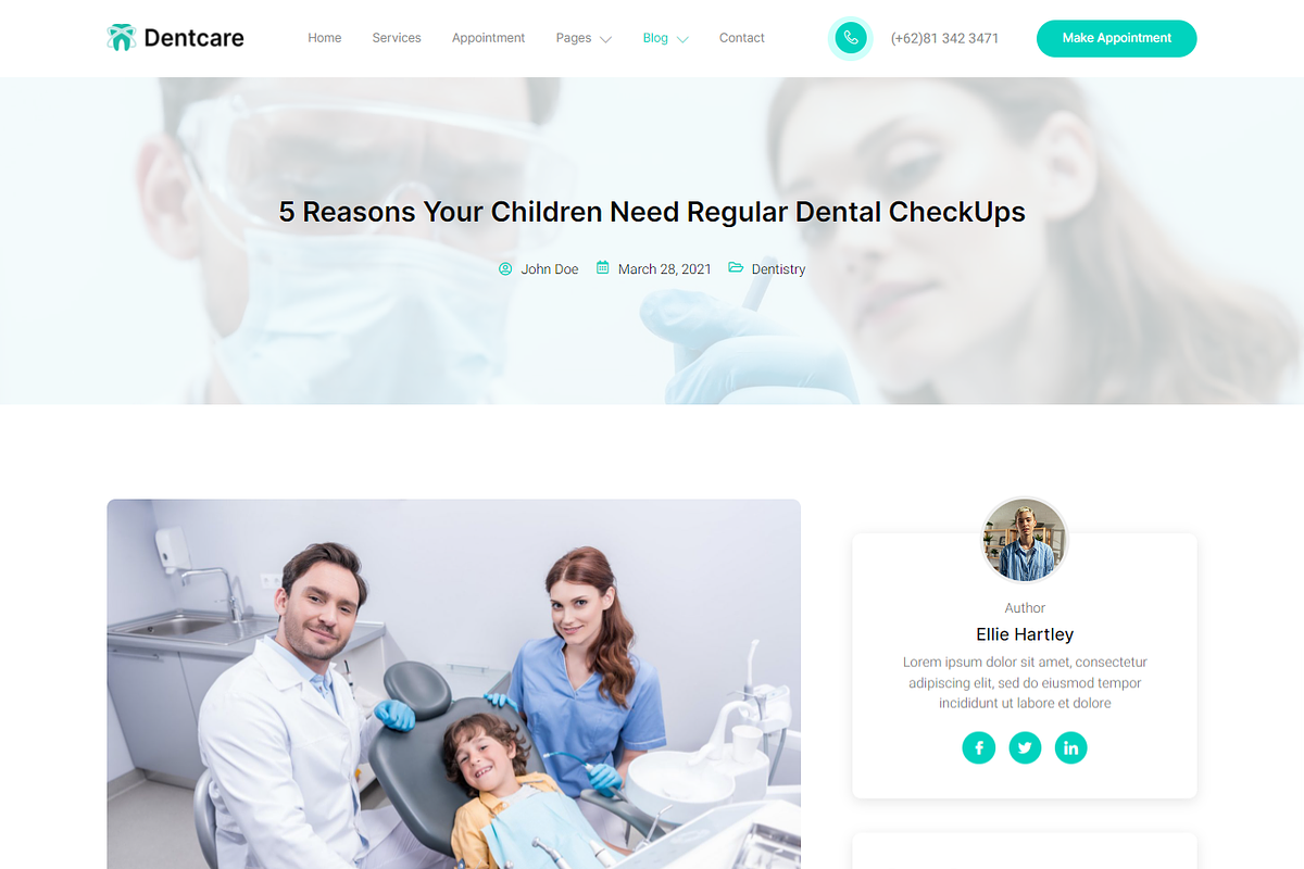 Dentist & Dental Clinic Elementor, a Landing Page Template by Elite Templates (Photo 7 of 8)