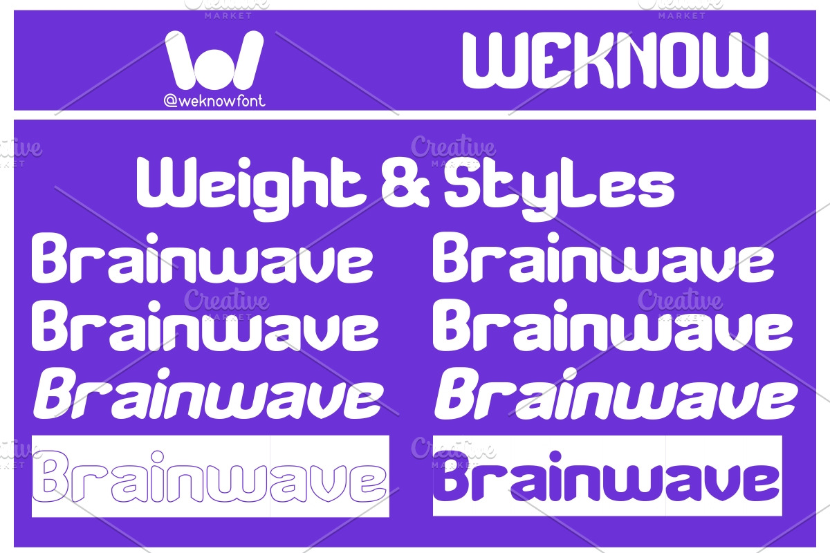 Brainwave font, a Font by weknow (Photo 7 of 8)