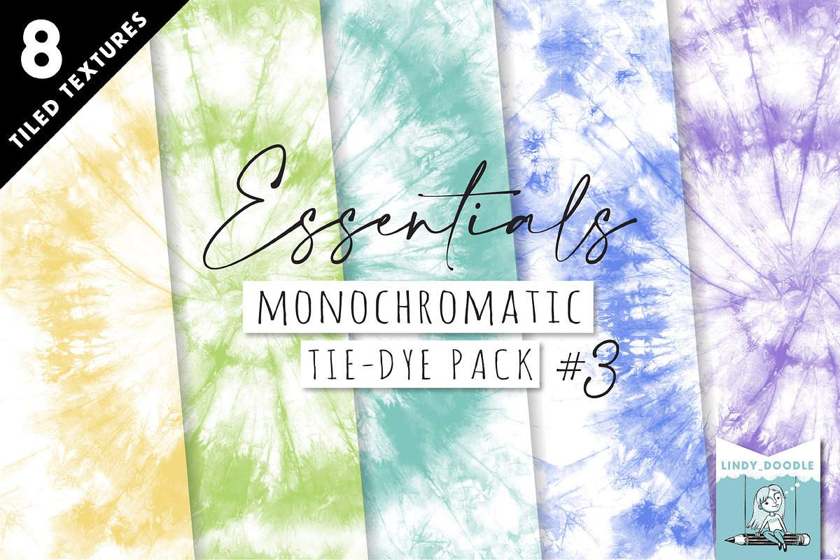 Monochromatic Tie Dye Pack 3, a Pattern Graphic by Lindy_doodle (Photo 9 of 9)