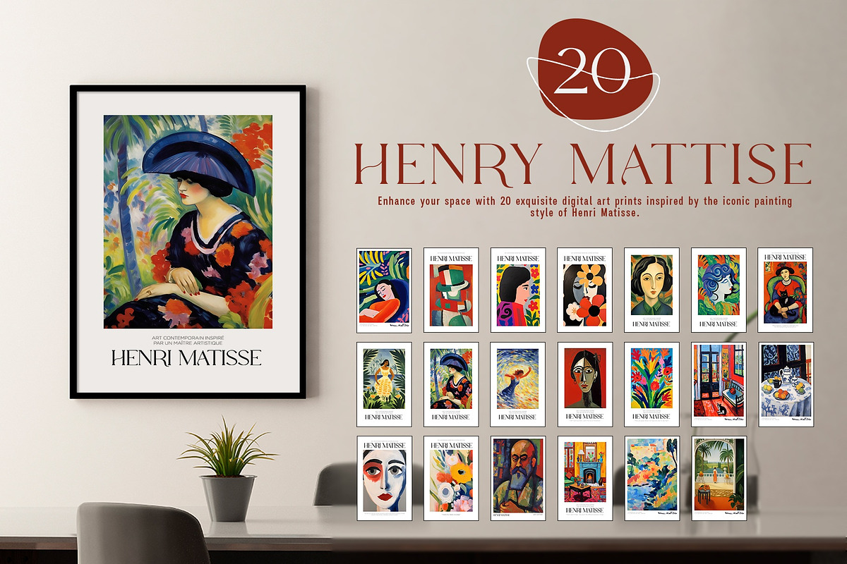 Matisse Inspired Modern Art Poster, a Decorative Illustration by Vibrand Studio (Photo 2 of 12)