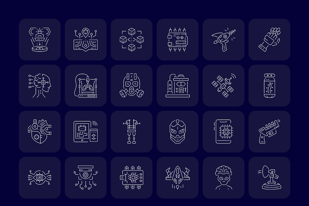1700 Technology and Futuristic Icon, an Outline Icon by Prosymbols (Photo 15 of 30)