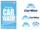 Car Wash and Detailing Logo Template, a Branding & Logo Template by Headfonts (Thumbnail 1 of 3)