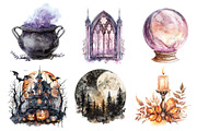 Whimsigoth Halloween Clipart Bundle, a Decorative Illustration by Moon Studio (Thumbnail 5 of 5)