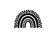 Boho Rainbow Floral Arch SVG Bundle, an Illustration by Creativeshirt (Thumbnail 13 of 31)