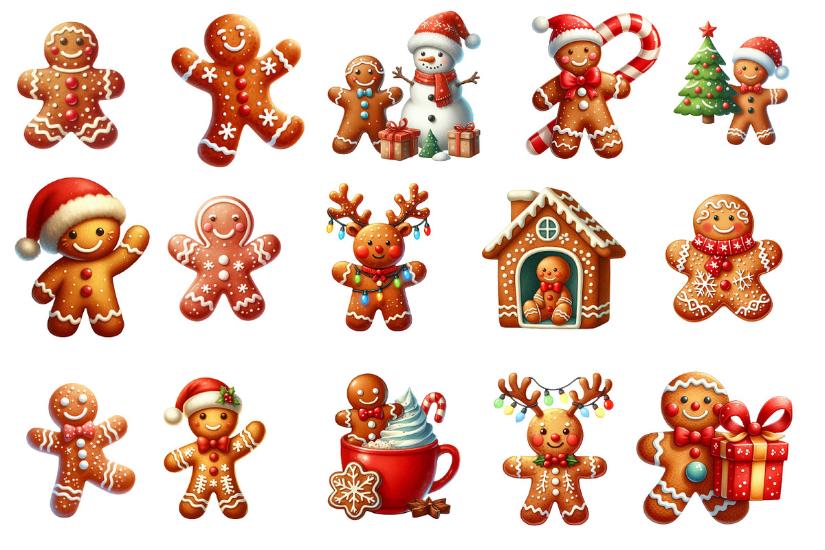 Gingerbread Man Christmas Cookie, an Illustration by Designworld (Photo 3 of 5)