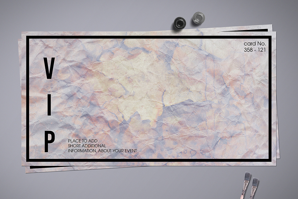 Minimal VIP Pass with Vintage Style, an Invitation Template by Tzochko (Photo 5 of 5)