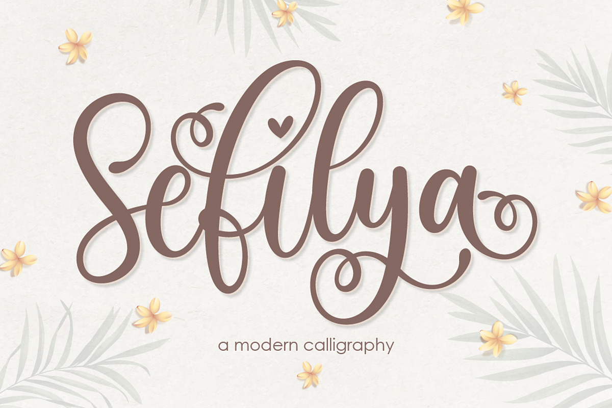 Sefilya | Beauty Script, a Script Font by Almeera Std (Photo 1 of 10)